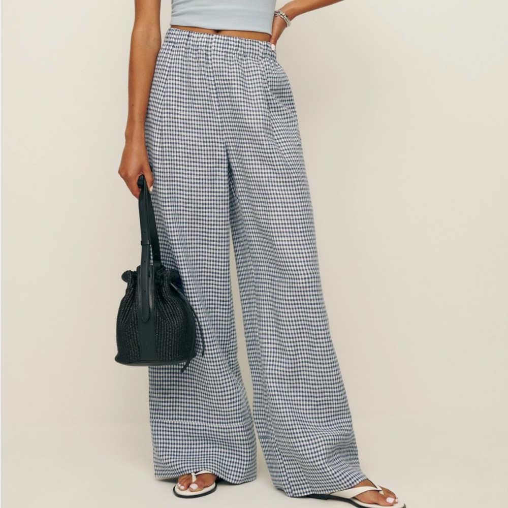 Reformation Fernando Wide Leg Linen Pant